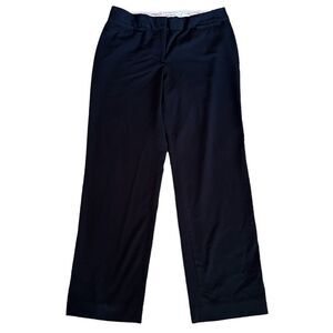 Audra Black Business Casual Straight Leg High Waist Office Trouser Dress Pants